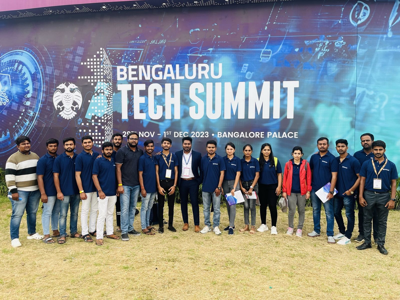 Loginware team and interns at Bengaluru Tech Summit 2023